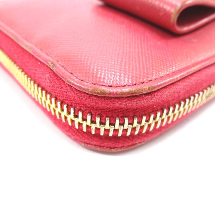 PRADA（プラダ） リボン 長財布 レディース 型押しレザー ピンク