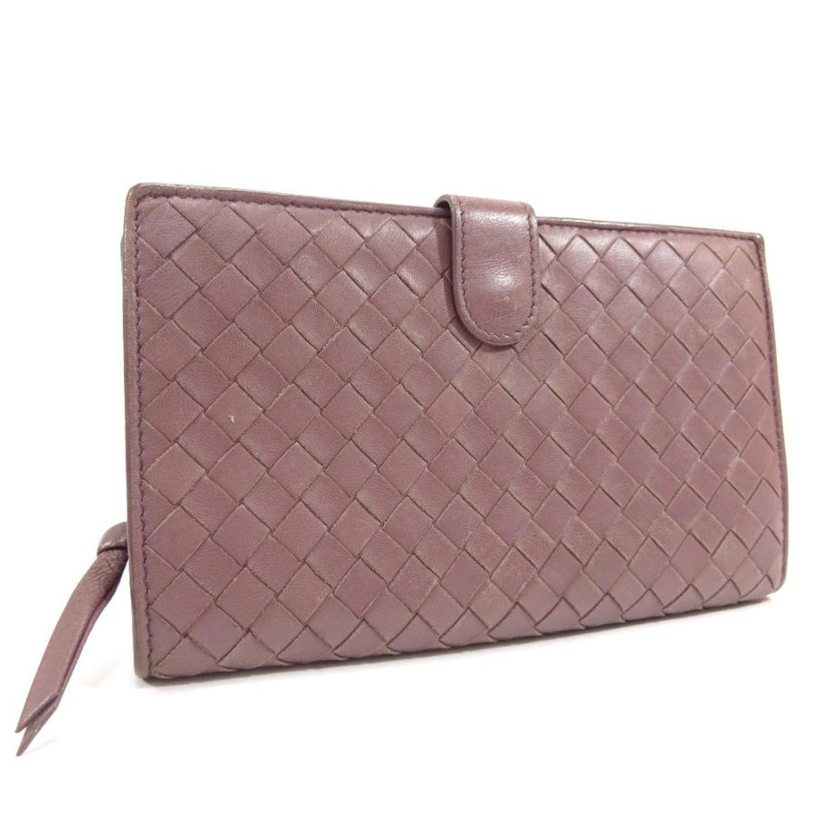 ボッテガヴェネタ イントレチャート 二つ折り財布 レディース レザー