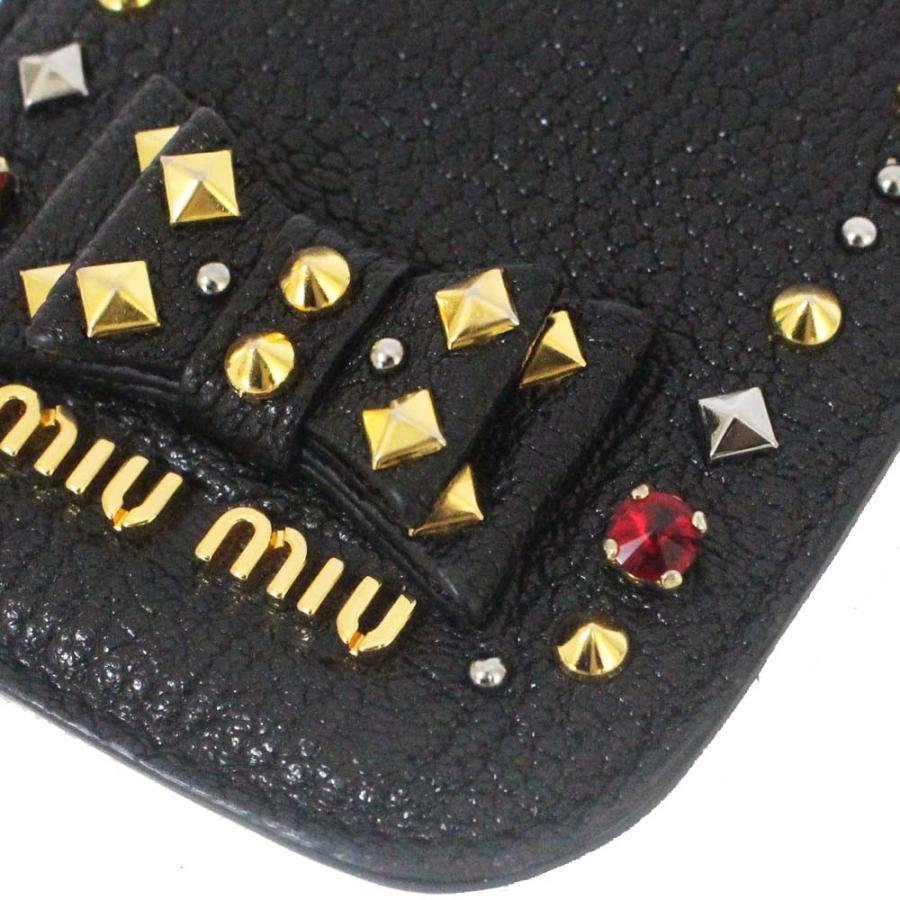 miu miu（ミュウミュウ） スマホケース リボン スタッズ 携帯・スマホ