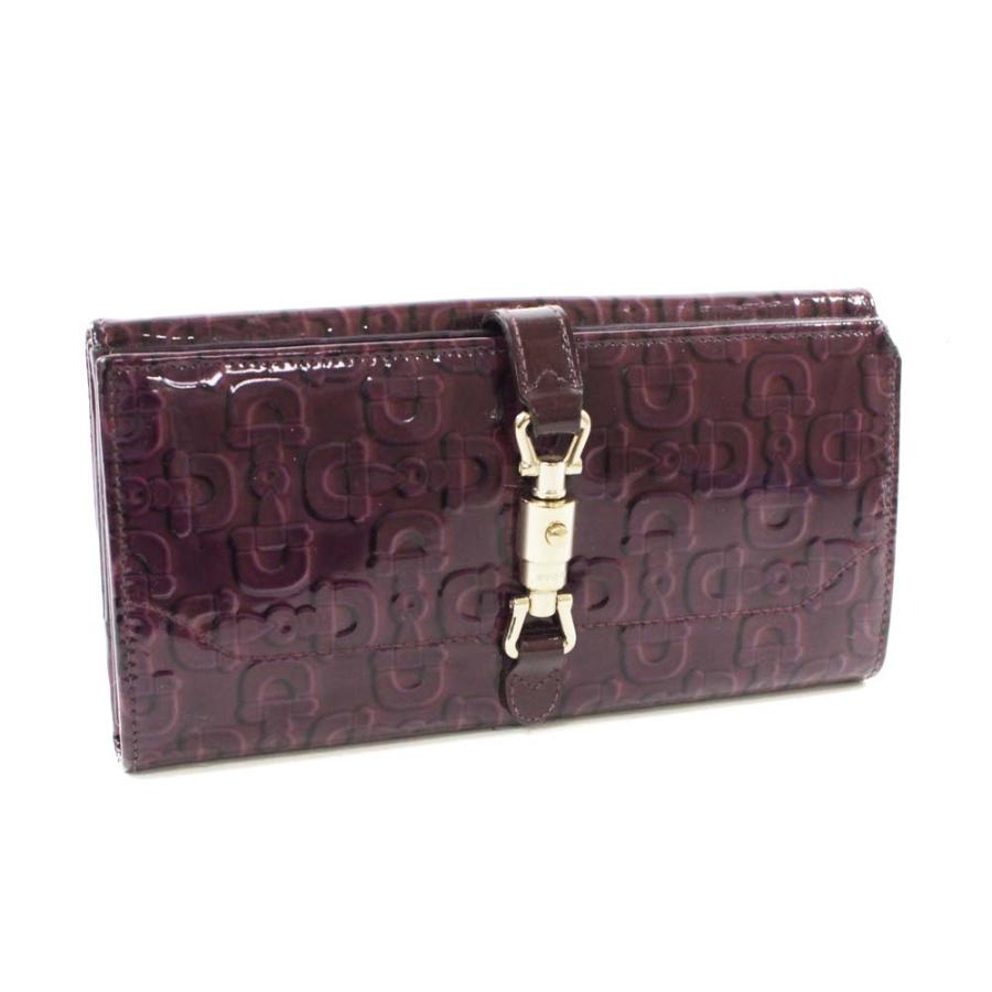 人気ブランドを グッチ ジャッキーwホック 二つ折り 長財布 レディース パテントレザー パープル 中古 送料無料 Gucci 公式ストア Arezzosky Com