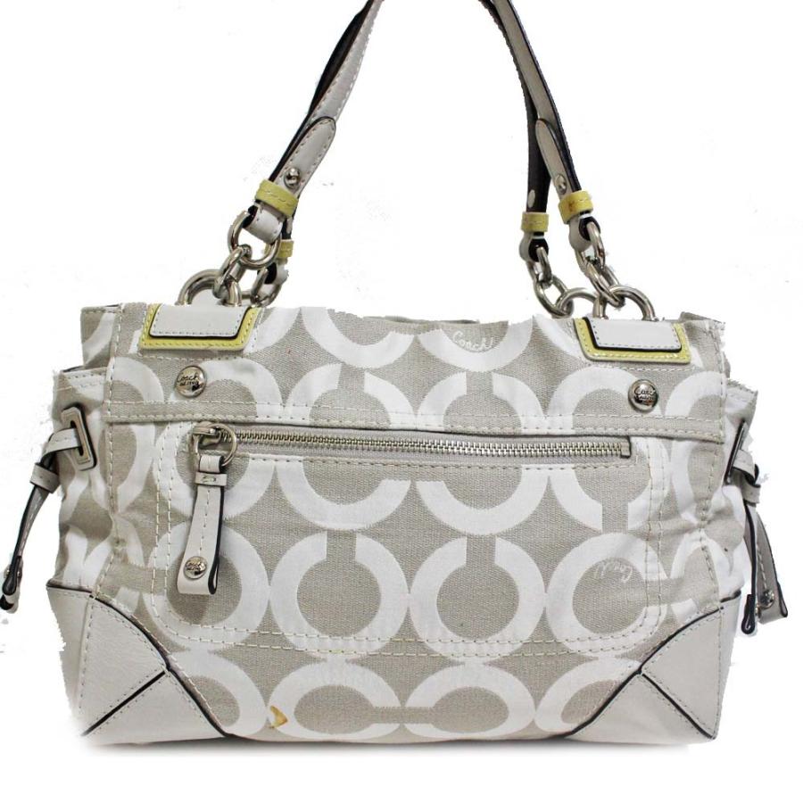 COACH コーチ オプアート パンチング 2way ベージュ シルバー金具　 レザー  F22486 ショルダーバッグ トートバッグ  レディース 600451 【中古】 コーチ パンチング バッグのおすすめ人気商品一覧 通販 - Yahoo