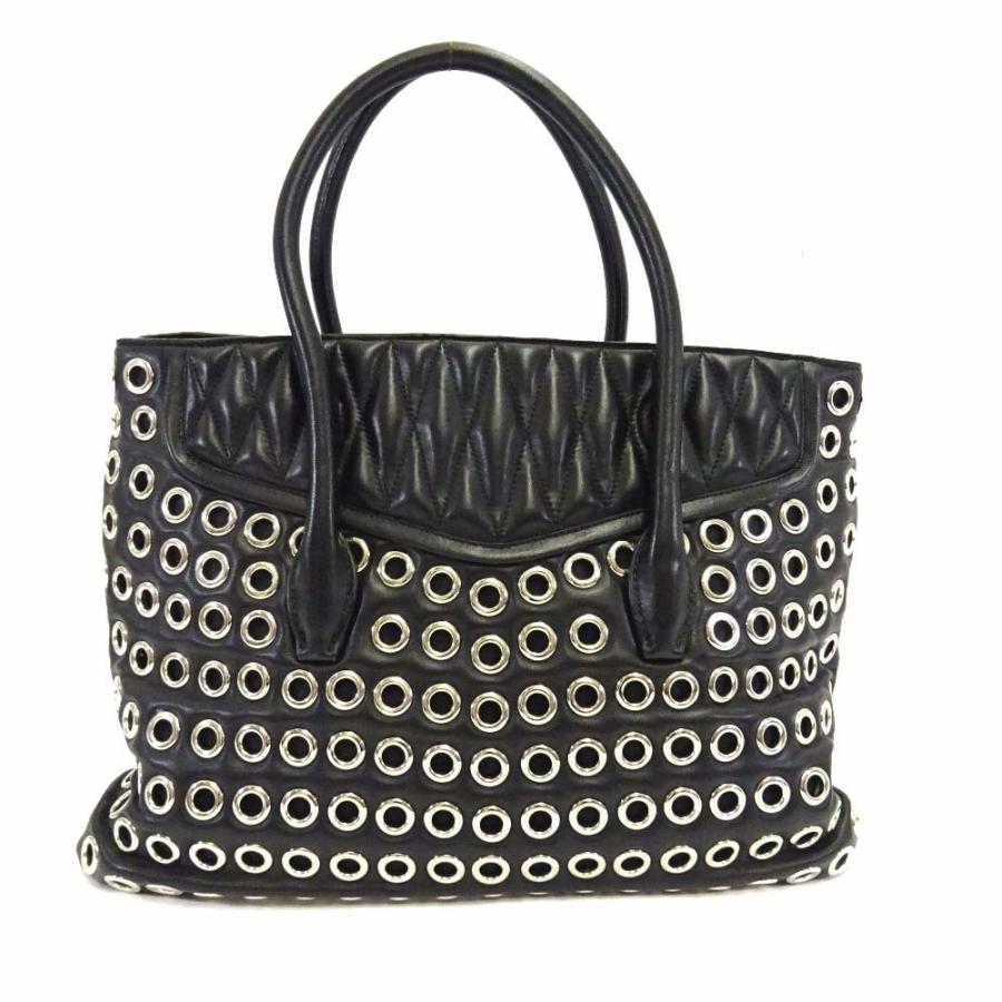 ミュウミュウ バイカー パンチング ハンドバッグ トートバッグ