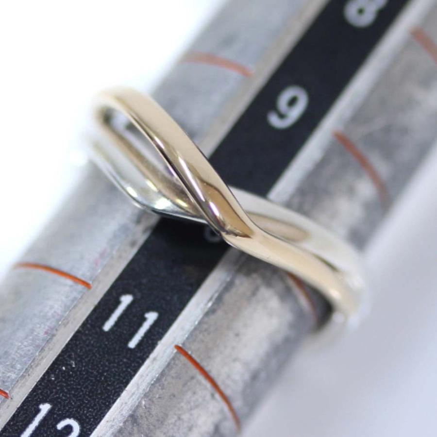 ヨンドシー V字 リング・指輪 レディース K10ゴールド シルバー925