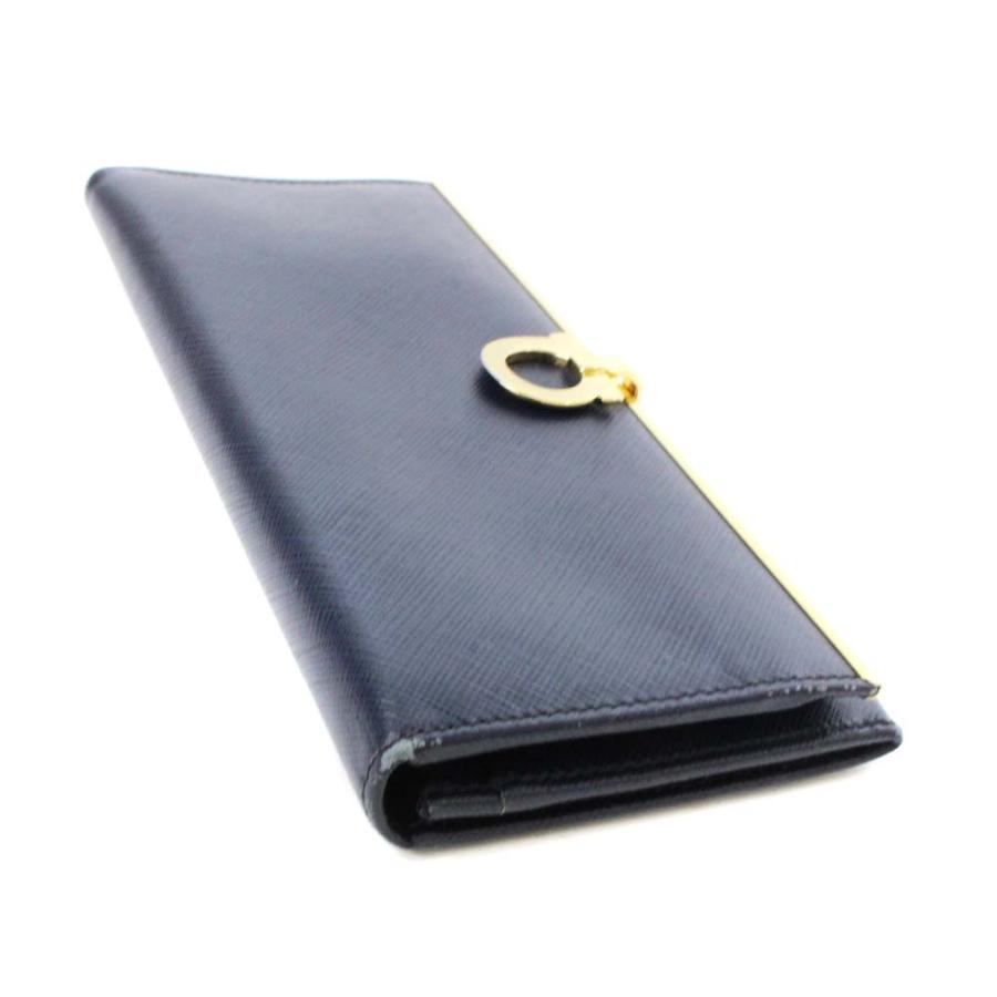 極美品 フェラガモ ガンチーニ柄 レザー 二つ折り 長財布 サルヴァトーレフェラガモ ガンチーニ 二つ折り 長財布