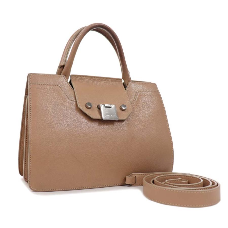 ジミーチュウ レベルトート ハンドバッグ レディース レザー ベージュ
