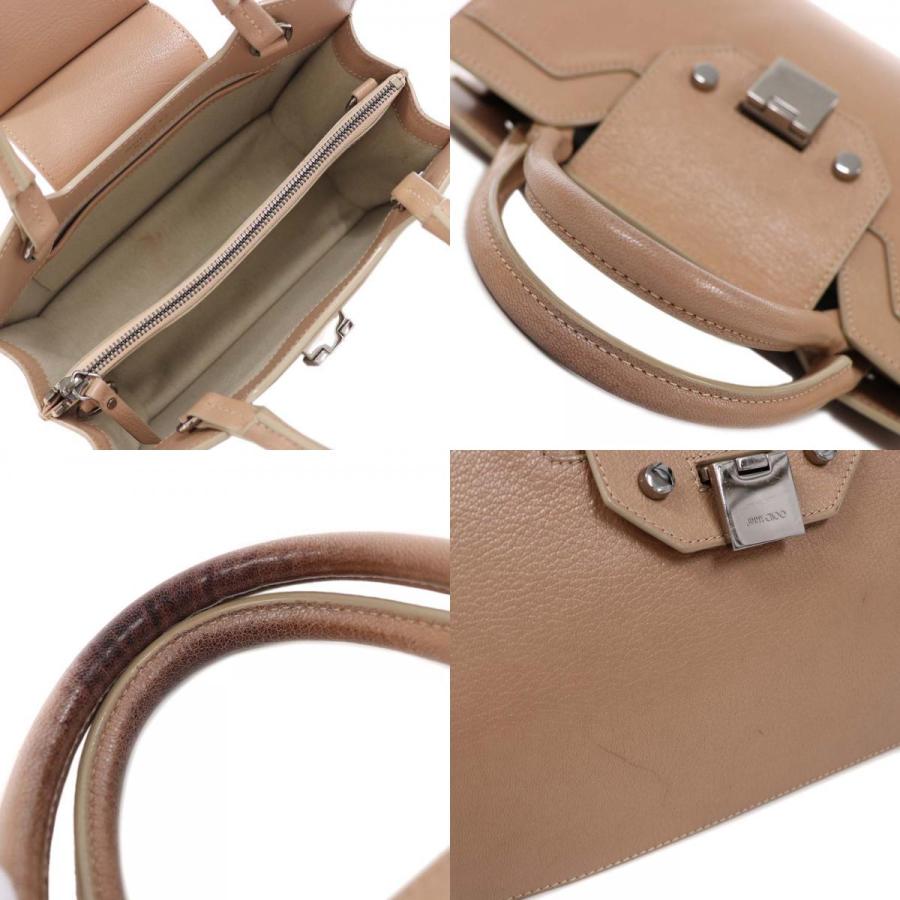 ジミーチュウ レベルトート ハンドバッグ レディース レザー ベージュ