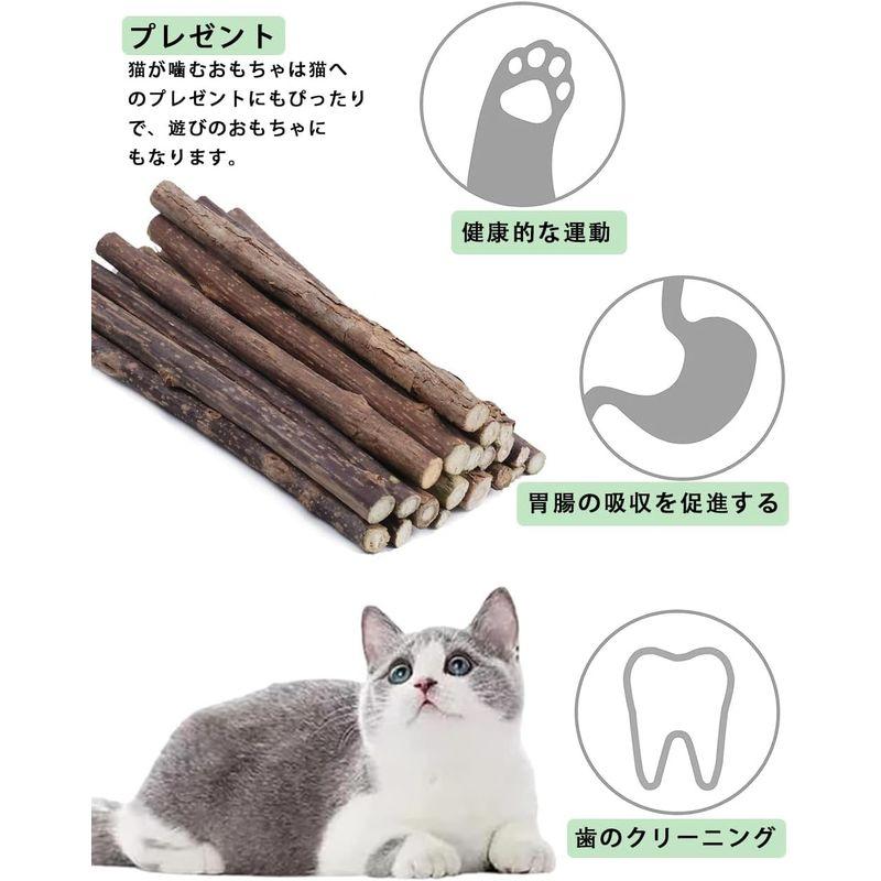 猫歯ぎしり棒 猫噛みおもちゃ またたびの木 またたびトイ 子猫歯ぎしり 噛むスティック 歯磨き 天然安全 肥満解消 ペットおもちゃ 猫遊び用｜golden-kagetsu-mart｜03