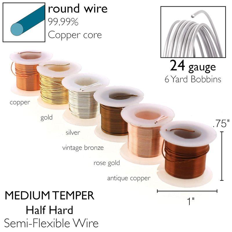 Beadsmith Wire Elements 24ゲージ ラッカー塗装変色防止銅ワイヤー ジュエリー作成用 各6ヤード 各巻5.49メート｜golden-kagetsu-mart｜03