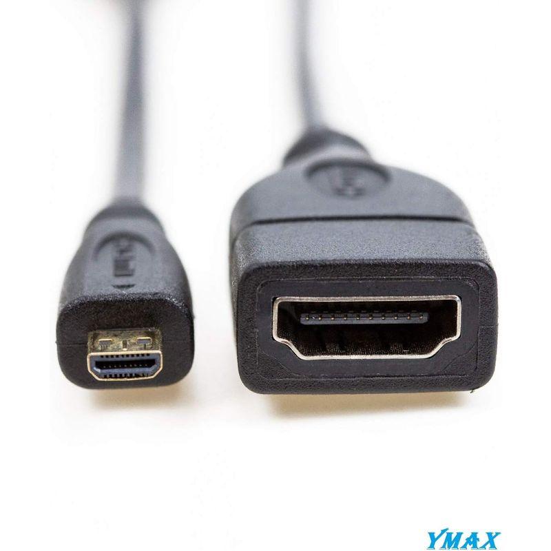 YmaxマイクロHDMI-HDMIケーブル（Raspberry Pi 4 B用）、6インチマイクロHDMIオス-HDMIメスアダプターケーブ｜golden-kagetsu-mart｜05