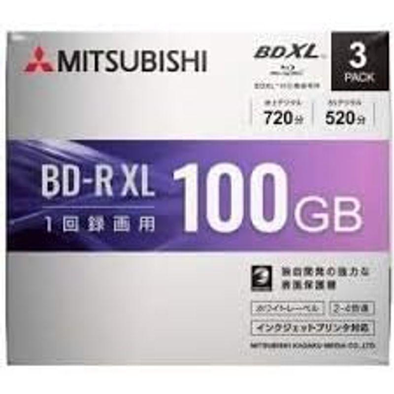 三菱化学メディア 4倍速対応BD-R XL 3枚パック 100GB ホワイトプリンタブル VBR520YP3D1｜golden-kagetsu-mart｜02