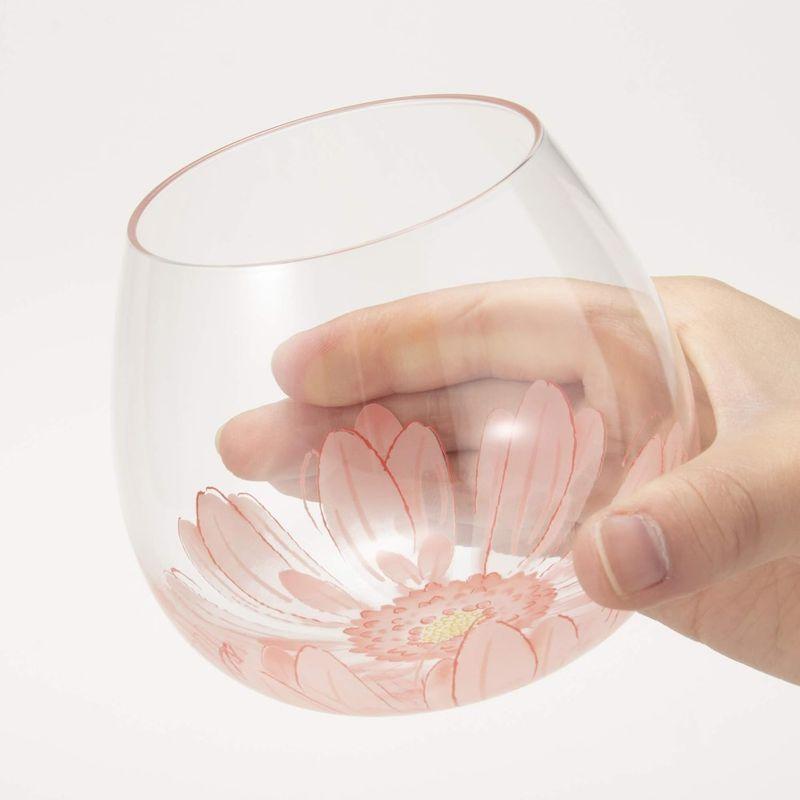 東洋佐々木ガラス タンブラーグラス ベネディーレ フルリール 495ml 2個入 ゆらゆらグラス ピンク イエロー 日本製 コップ ビール｜golden-kagetsu-mart｜02