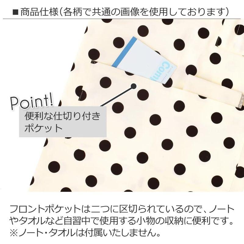 エプロン 女の子 中学生 高校生 三角巾セット おしゃれ 調理実習 polka dot large (twill・white) カラフルキャ｜golden-kagetsu-mart｜09