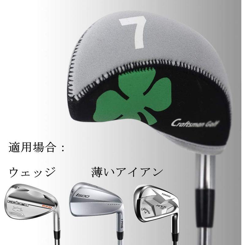 CRAFTSMAN(クラフトマン) ゴルフアイアンカバー ヘッドカバー 11枚入り(3?9、PW、AW、SW、LW) セット販売 ネオプレン｜golden-kagetsu-mart｜02