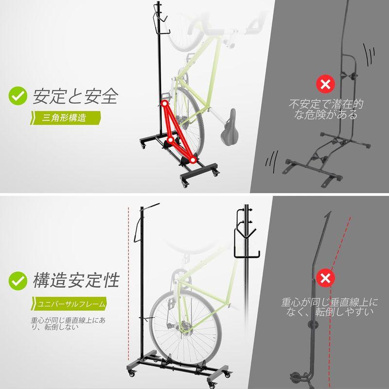 Sttoraboks 自転車 スタンド 縦置き 横置き 両用 自転車バイクスタンド 自転車立て 高さ調整が可能 サイクルスタンド 自転車ディ｜golden-kagetsu-mart｜04