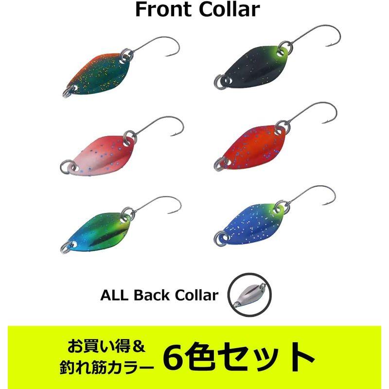 PBルアーエリアスプーン 管釣りスプーン 6色セット 管理釣り場
