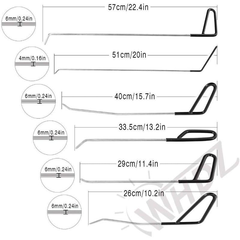 WHDZ デントリペアツール 凹み直し 板金道具キット 車凹み修復 デントリペア工具 車 へこみ 修理 押し出し工具 DIY修理工具 車の凹｜golden-kagetsu-mart｜04