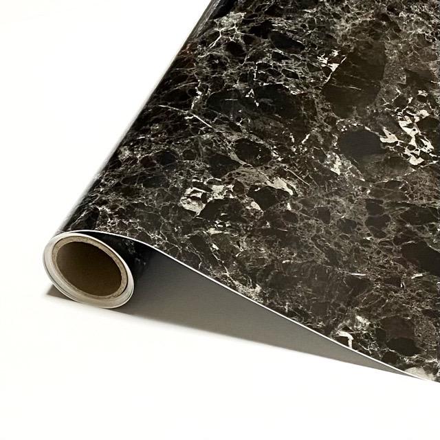 壁紙シール DIY 大理石 HWP-21660 巾(幅)50cm 長さ15m はがせる 壁紙 シールタイプ 大理石柄 大理石模 様 ブラック (壁紙 貼り替え、 壁紙の上から貼る壁紙)