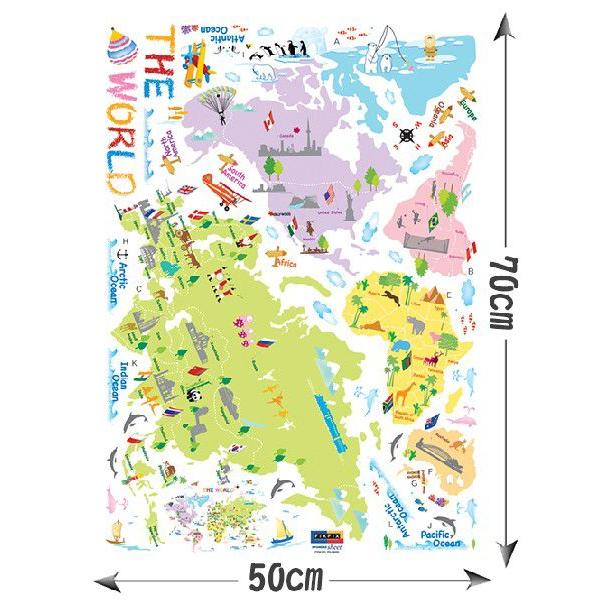 新発売 ウォールステッカー 世界地図 シール 北欧 おしゃれ 子供部屋 Wantannas Go Id