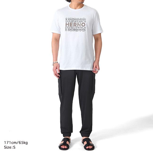HERNO ヘルノ ナイロンジャージ ジョガー カーゴパンツ PT000035U メンズの画像