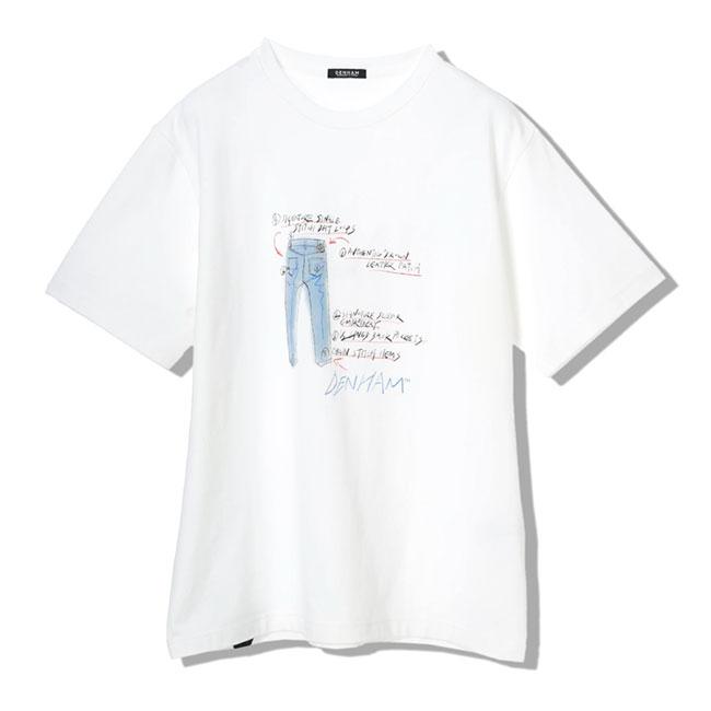 DENHAM デンハム DENIM RECIPE T デニムレシピプリント Tシャツ