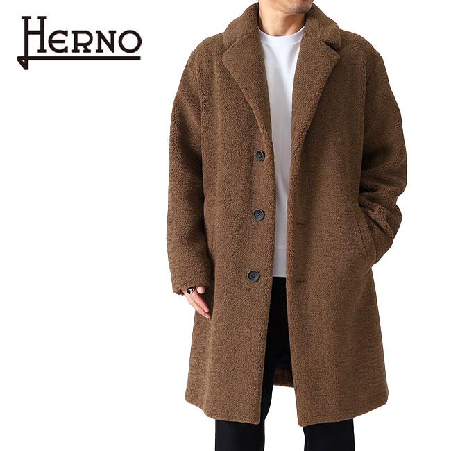 HERNO ヘルノ エコファー ボアフリース チェスターコート HERNO ヘルノ エコファー ボアフリース チェスターコート