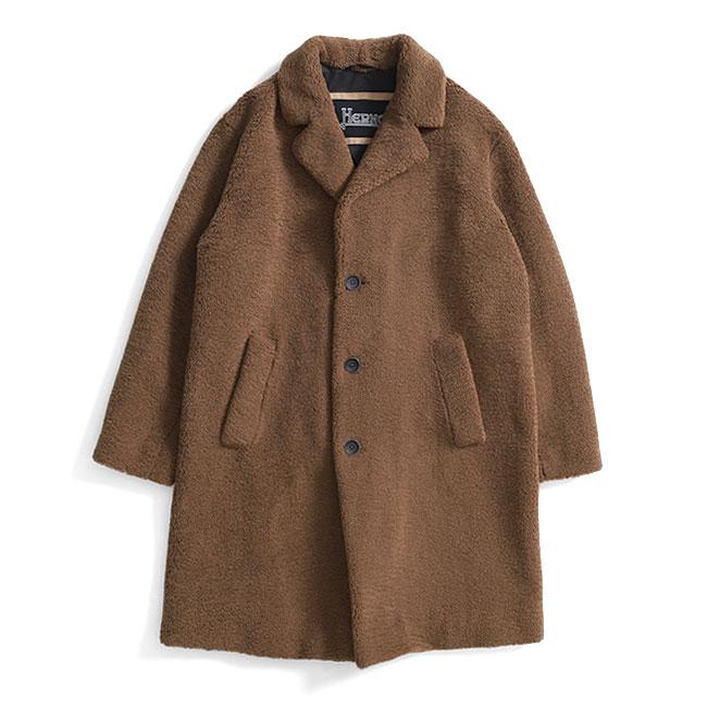 HERNO ヘルノ エコファー ボアフリース チェスターコート HERNO ヘルノ エコファー ボアフリース チェスターコート