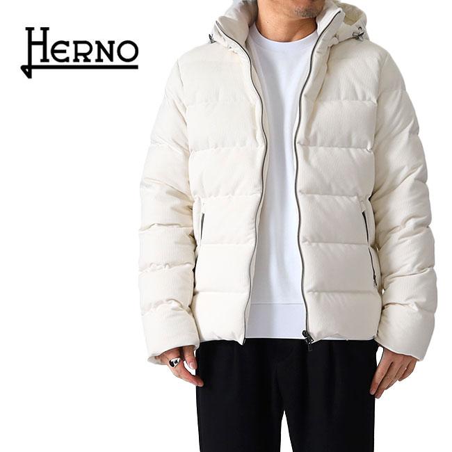 HERNO ヘルノ フード付き コーデュロイ ダウンジャケット HERNO ヘルノ フード付き コーデュロイ ダウンジャケット
