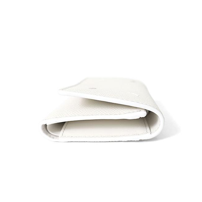 【最終値下げ】 Maison Margiela マルジェラ 折り財布 白 Maison Margiela メゾンマルジェラ グレインレザー 3つ折り ウォレット