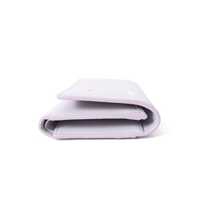 新品 メゾン マルジェラ グレインレザー カードケース 折り財布 ライトグレー Maison Margiela メゾンマルジェラ グレインレザー 3つ折り ウォレット
