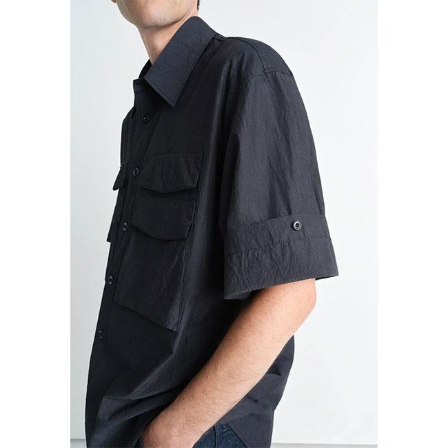 9月末まで※lemaire 半袖シャツ 中古・古着通販】LEMAIRE (ルメール) 半袖シャツ ブラック サイズ:46