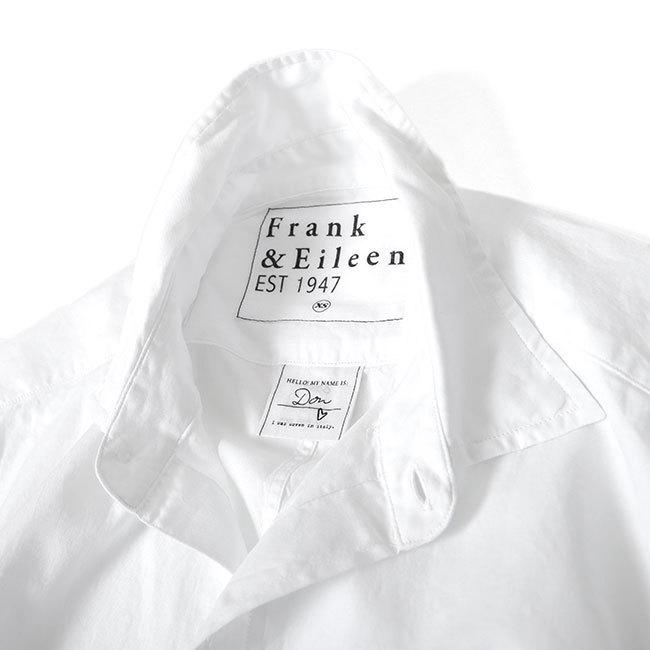 Frank & Eileen ホワイトリネン長袖シャツ S Frank & Eileen 長袖 シャツ 白 ホワイト リネン混 メンズ XS