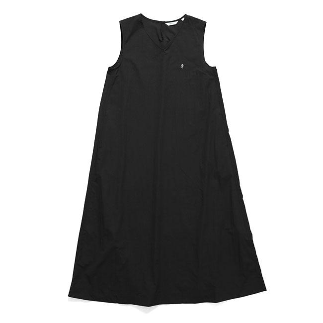 Gymphlex ジムフレックス リップストップ Vネック ノースリーブワンピース GY-G0120 NTK 黒 ブラック Aライン レディースの画像