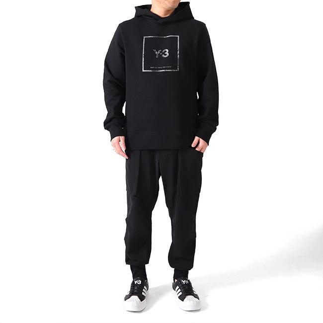 Y-3 ワイスリー スクエアラベルロゴ グラフィック プルオーバー  