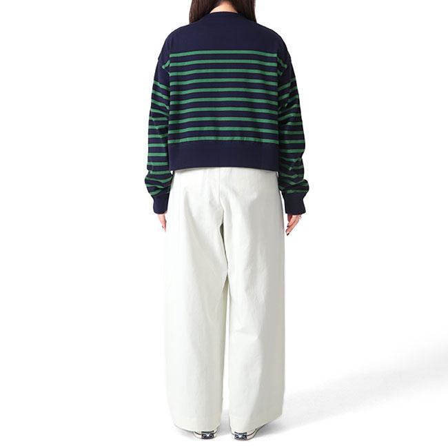 SALE] ORCIVAL オーシバル パネルボーダー プルオーバー ワイド