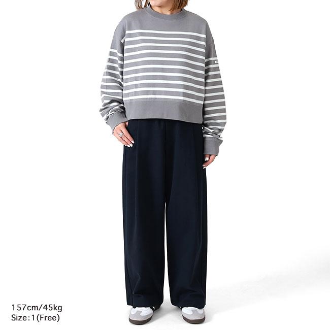 SALE] ORCIVAL オーシバル パネルボーダー プルオーバー ワイド