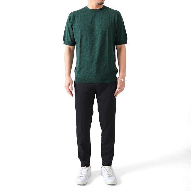 半額以下！　John Smedley ジョンスメドレー　Tシャツ TIME SALE] JOHN SMEDLEY ジョンスメドレー 30G ボーダー クルー