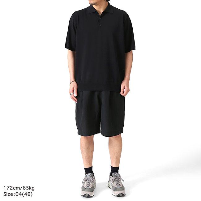 ATON エイトン コットンリネン 2タックショーツ PRAGGM0302