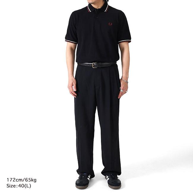 美品✨フレッドペリー 半袖 鹿の子 ポロシャツ M12 黒×金 40 L位 Fred Perry フレッドペリー イングランド製 M12 鹿の子 ポロシャツ