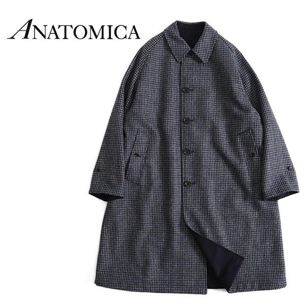 ファッション 濃いピンク系統 Anatomica アナトミカ リバーシブル シングルラグランコート2 チェック オーバーコート ヘリンボーン ツイード メンズ レディース Pmyixxp2hm Www Tritop Com Br