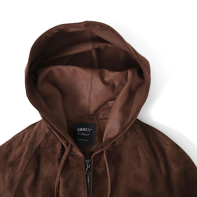 EMMETI エンメティ BILL ZIP スエードレザー ジップパーカー メンズ