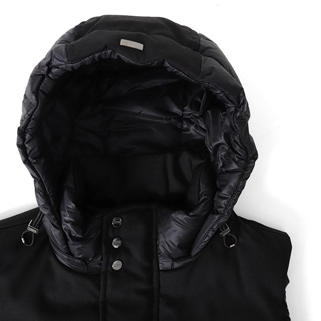 [SALE] HERNO ヘルノ ウール × ナイロン ハイブリッド デタッチャブルフード スタンドカラー ダウンベスト PI001095U-12020+33375 メンズの画像