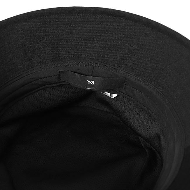 Y-3 ワイスリー ブラッシュロゴ バケットハット IM1081 黒 帽子 メンズ