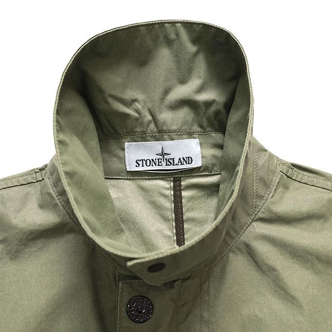 STONE ISLAND ストーンアイランド ワックスコーティング コーチジャケット 4100054 オリーブ ミリタリージャケット メンズの画像