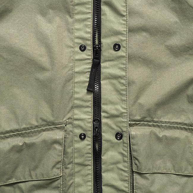 STONE ISLAND ストーンアイランド ワックスコーティング コーチジャケット 4100054 オリーブ ミリタリージャケット メンズの画像