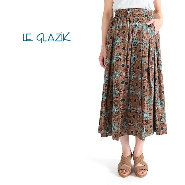 美品【ルグラジック】アフリカンバティック柄 ロングスカート 日本製 美品【ルグラジック】アフリカンバティック柄 ロングスカート 日本製
