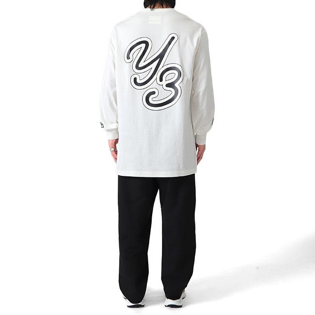 Y-3 ワイスリー グラフィックロゴ ロンT IQ2146 IQ2147 黒 白