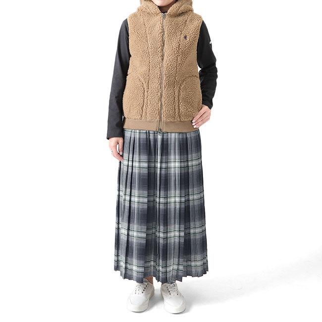 LE GLAZIK ルグラジック ウールチェック タックギャザー プリーツ