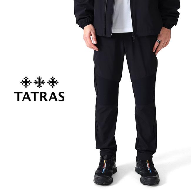 TATRAS ブラック パンツ Sサイズ TATRAS タトラス RACCIANO ラチアーノ ストレッチナイロン パンツ 黒