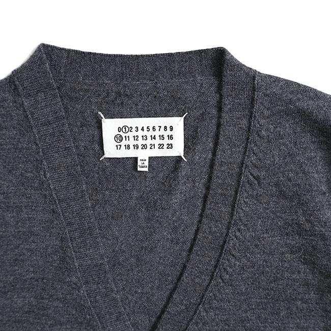 Meison Margiela エルボーパッチ ウールカーディガン　黒 楽天市場】Maison Margiela メゾンマルジェラ 12G エルボー