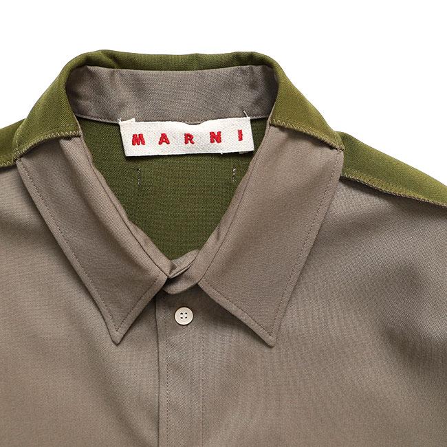 MARNI マルニ トロピカルウール パッチワークシャツ CUMU0375Q0 UTW83 長袖シャツ メンズの画像